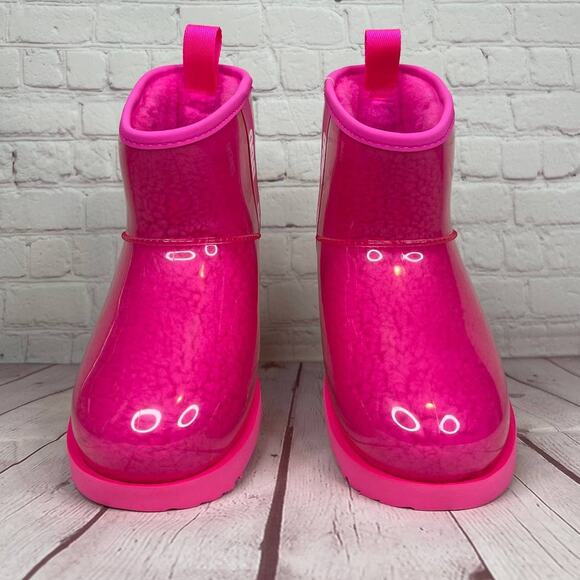 Ugg Classic Mini Pink Clear Waterproof Boots Women’s Size 6 (S/N 1112386K) - Picture 5 of 10